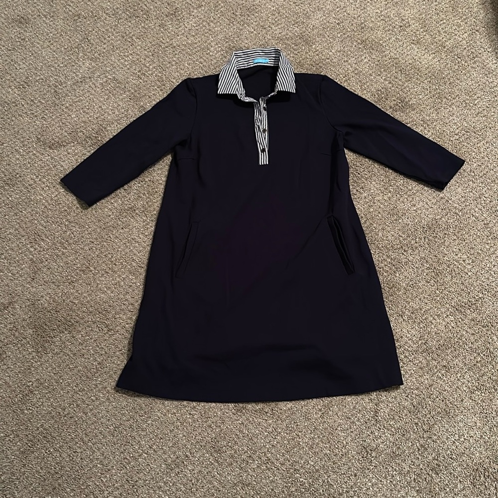NWOT J. McLaughlin Polo Shirt Dress in Winter Navy